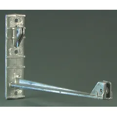 L-shaped wing bracket made of unfinished silver aluminum. Designed for extruded or flat signs with a 16 in slot width. Compatible with 1-3/4 in x 1-3/4 in square sign posts. Used to mount signs in outdoor wayfinding and facility identification applications.