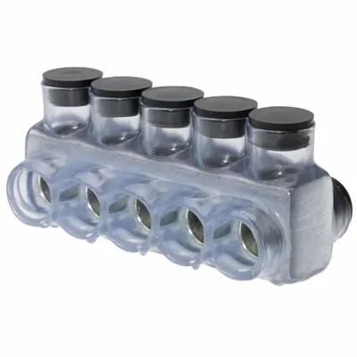 POLARIS Multitap Connector: 5 Port, Double-Sided Entry, 4 AWG – 500 kcmil Wire Size - Dry-Location Double-Sided Entry Multitap Connectors