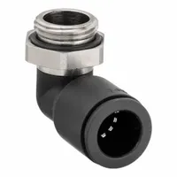 LEGRIS Push-Fit Elbow Fitting: 14 mm OD x 1/2 in Pipe Size, Push-to-Connect x MBSPP, Black, 10 PK (MPN 3199 14 21)