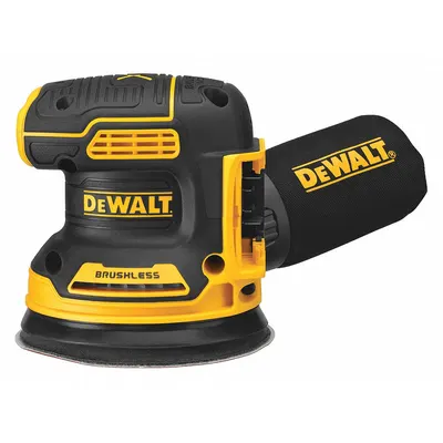 DEWALT Cordless Sander: 20V MAX, Bare Tool, 5 in Dia, Random Orbital, Hook and Loop - DEWALT Cordless Disc Sanders