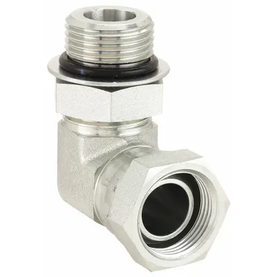 AEROQUIP Hydraulic Hose Adapter: 3/4 in x 3/4 in Fitting Size, Female x Male, NPSM x ORB - NPSM-to-ORB Steel Hydraulic Hose Adapters