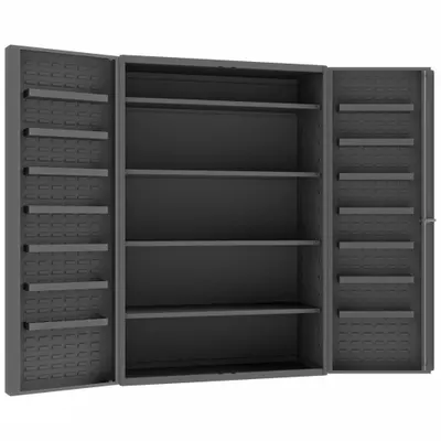DURHAM MFG Bin Cabinet: 48 in x 24 in 72 in, 16 Shelves, 0 Bins, Deep Box, 14 ga Panel - Customizable Bin Cabinets with Shelves