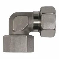 BRENNAN INDUSTRIES Compression Elbow: 12 mm OD x 12 mm OD Size, M20X1.5 x M20X1.5 Thread Size, Steel (MPN D6500-S12-S12)