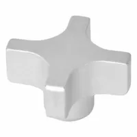 JW WINCO Hand Knob; 4-Prong Knobs: 4 Point, Aluminum, 2.5 in Dia (MPN CKS-2.50-BLANK-A)