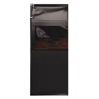 Swinging Door: PVC, 1 Doors, Black, 2 1/2 ft Door Wd, 7 ft Door Ht, Window Included, PVC, PVC (MPN AIR9733084BLA)