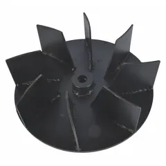 This impeller is a replacement part for Dayton wood dust collectors, designed to move air and debris through the dust collection system. It is compatible with Dayton models 3AA24 and 3AA25.