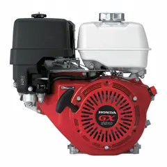 Horizontal-shaft gasoline engine delivering 11.7 hp and 19.5 lb-ft gross torque. Features recoil start, 1 in keyed shaft diameter, and includes a muffler. Suitable for powering industrial equipment such as pressure washers, generators, and construction machinery.