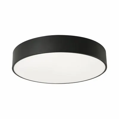 AFX INC. Flush Mount: 24 in Dia, Black, 4 in Ht, 2,100 lm, 2700K/3000K/3500K/4000K/5000K - Bailey Flush-Mount Lights