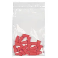 Single-zip reclosable poly bag, 2 mil thick, 2 in wide by 3 in long. Flat pack of 1000 bags without hang hole. Suitable for packaging, storing, and organizing small parts, hardware, or samples in industrial, warehouse, and maintenance settings