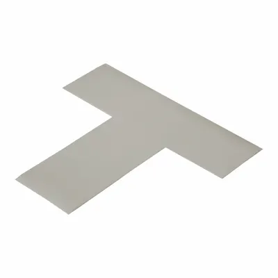 MIGHTY-LINE Floor Marking Shape: Tee, Solid, Gray, No Legend, 2 in x 6 in, 50 mil Tape Thick - T-Shaped Floor Marking Tape