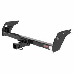 This CURT Class III hitch is designed for the Toyota Tacoma, with a gross trailer weight capacity of 5,000 lb and a gross vehicle weight capacity of 5,000 lb. Constructed from carbon steel with a powder-coated finish, it requires no drilling for installation. Suitable for towing trailers in recreational, utility, and light commercial applications.