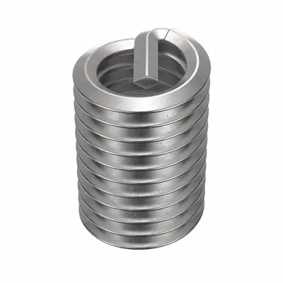 HELI-COIL Helical Insert: Tanged Tang Style, Free-Running, 3/8"-16 Thread Size, Plain - Free-Running Tanged Helical Inserts