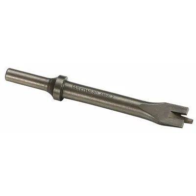 WESTWARD Chisel: 0.401 in Shank Size, Round, Round, 5/8 in Chisel Tip Wd - Flat Chisels for Air Hammers