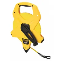 STANLEY Long Tape Measure: Manual, 34-762, SAE/Engineers Scale, 300 ft, 1/8 in, Plastic, Fiberglass