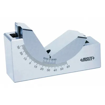 INSIZE Adjustable Angle Block: Adj Angle Block, Individual V-Block - Cast Iron, Steel & Magnetic V-Blocks