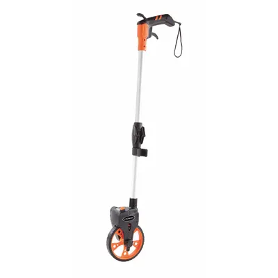 KESON Measuring Wheel: 9,999 ft Range, Adj Handle Handle, Spoked Single Wheel - Mechanical Indoor-Outdoor Measuring Wheels
