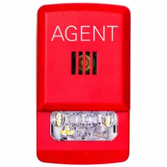 The EATON ELHSR-A is a fire alarm notification appliance combining an audible horn and a visual strobe light. It operates at 24V and measures 4 25/32 in height, 2 3/4 in width, and 4 25/32 in depth. Used in commercial and industrial fire safety systems to alert occupants during emergencies.