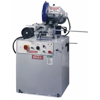 DAKE Cold Saw: Semi-Auto, 14 in Blade Dia. - English - Low Speed Cold Saws