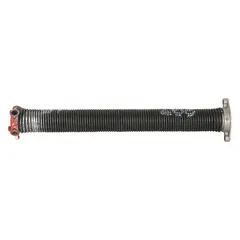 This steel torsion spring features a right-hand wind direction and closed drawbar ends. With a 0.207 in wire diameter, 2 5/32 in outside diameter, and 180° deflection angle, it is commonly used in counterbalance systems for overhead doors and similar applications requiring stored energy for lifting and lowering.