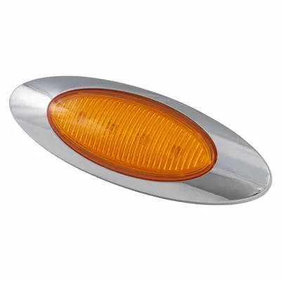 GROTE Clearance Marker Lamp: Clearance Light, LED, Oval, Amber, Screw - Clearance Lights