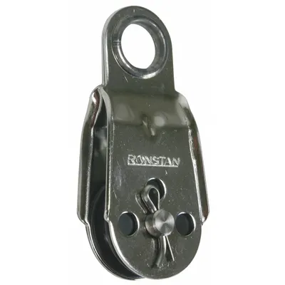 RONSTAN Pulley Block: Fixed, Pulling, 990 lb Working Load Limit, 1/8 in Compatible Rope Dia - Fixed-Eye Attached Pulley Blocks
