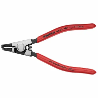 KNIPEX Retaining Ring Plier: External, For 3 mm to 10 mm Shaft Dia, 0.035 in Tip Dia - External Retaining-Ring Pliers