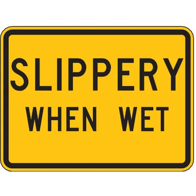 LYLE W8-5P-24HA Slippery When Wet Sign - Slippery When Wet Signs