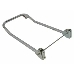 Handle bar assembly for electric lift tables. Provides operator grip for height adjustment and movement control. Suitable for industrial material handling, assembly, and maintenance tasks.