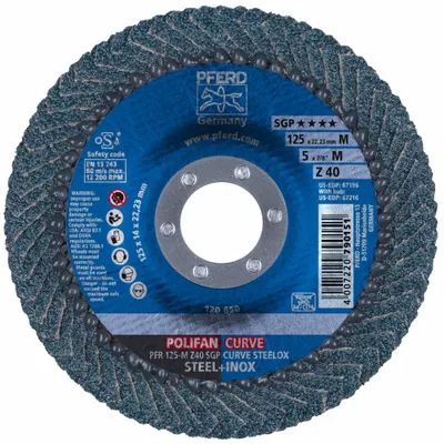 PFERD Z SGP CURVE High-Performance Flap Disc - High-Performance Flap Discs for Carbon & Stainless Steel