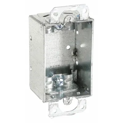 RACO Electrical Box: Steel, Steel Material & Nominal Size, 1 Gangs, 1 1/2 in Box Dp - Cut-In Electrical Boxes
