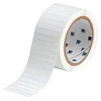 Pre-Cut Label Stock Roll: Tamper Indicating, 1/4 in x 2 in, 1/4 in, White (Matte) (MPN THT-15-351-2.5)