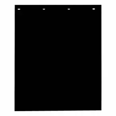 Polymer mud flaps for rear vehicle installation, sold as a pair. Each flap measures 30 inches high, 24 inches wide, and 5/32 inches thick, in black. Designed to reduce road spray and debris thrown by tires, helping protect other vehicles and keep the undercarriage cleaner.