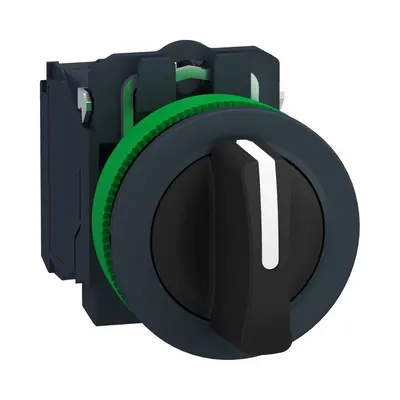 SCHNEIDER Selector Switch: 30 mm Panel Mounting Size, 3 Positions, Short Lever, 2NO - Selector Switches
