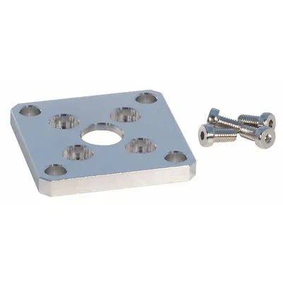 SPEEDAIRE Flange Plate: Flange Mount Type, Fits 63 mm Bore Dia, Aluminum - Flange Plates