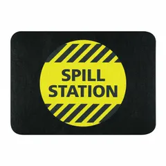 This 24 in x 17 in polypropylene entrance mat features an adhesive backing for secure placement on indoor floors. The 1/8 in thick black mat is designed to absorb drips and leaks, helping to reduce slip hazards and protect flooring in work areas.