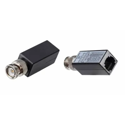 GEM BY TRIPLETT BNC Male to RJ45 Female Video Adapter, Black (2-Pack) - Coaxial Splitters & Adapters for Data, Audio & Video