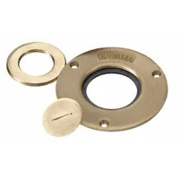 HUBBELL WIRING DEVICE-KELLEMS Crown Plug: Round, Brass, Hubbell, S2425/S2525/S2530/S2555/S881/SF2525 (MPN S5012)