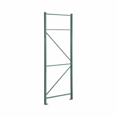STEEL KING Pallet Rack Upright: Teardrop, 8 ft Overall Ht, 48 in x 3 in, Green - Steel King Impact-Resistant Teardrop Pallet Rack Uprights
