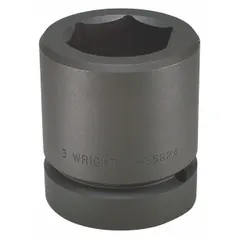This 2-1/2" drive impact socket features a 5-5/8" SAE 6-point standard configuration with a black oxide finish. Designed for heavy-duty bolting and nut-running in industrial maintenance, mining, and oil & gas applications.