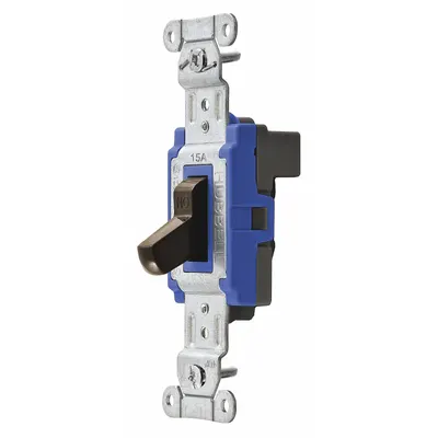 HUBBELL Wall Switch: Toggle Switch, 3-Way, Maintained, Brown, 120/277V AC - Toggle Wall Switches