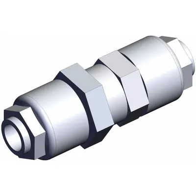 SMC Fitting: 3/8 in OD x 1/4 in OD Size, Compression x Compression - PFA Compression Tube Fittings