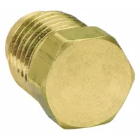 Flared Fitting Plug: 1/4 in OD Fitting Size, Flared, Brass, 10 PK (MPN 639F-4)