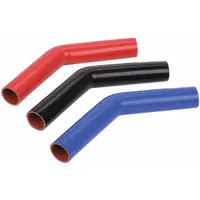 FLEXTECH Elbow Hose: 1 in Hose Inside Dia., 20 in Hose Lg, Blue, Silicone, Silicone (MPN 45-100 X 10)