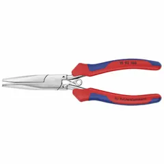 These hog-ring pliers from KNIPEX have a 7 1/4 in overall length and accept hog rings sized 6 to 8 in. The ergonomic handle with deluxe cushion grip reduces hand fatigue during repetitive use. They are used for closing hog rings in fencing, netting, upholstery, and agricultural enclosures.