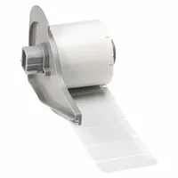 Pre-Cut Label Stock Roll: 3/4 in x 1 1/2 in, Rubber, Aggressive Adhesive/Permanent Adhesive (MPN M7-30-486)