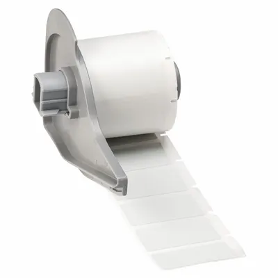 BRADY Pre-Cut Label Stock Roll: 3/4 in x 1 1/2 in, Rubber - Brady Thermal Transfer Precut Label Rolls