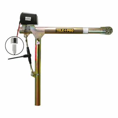 TELE-PRO Davit Crane: Steel, Electric, 1,200 lb Max. Load Capacity, 3.6 ft to 7 ft - Steel Davit Cranes