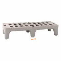METRO Dunnage Rack: Assembled, 12 in x 22 in x 60 in, Polymer, 1,500 lb Load Capacity, Gray (MPN HP2260PD)