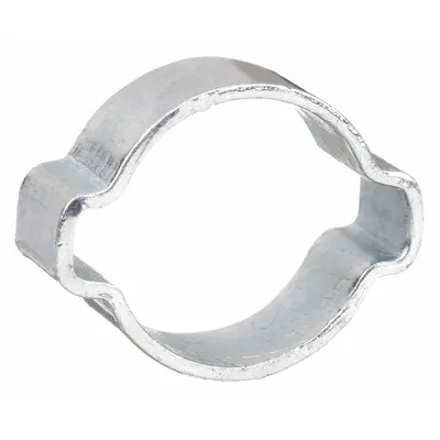 OETIKER Hose Clamp: 31/64 in – 19/32 in Clamping Dia, Zinc Plated Steel - Double-Ear Clamps