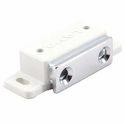SUGATSUNE Door Catch: Plastic, Magnetic, 5/8 in Ht - Magnetic Push-to-Close Catches
